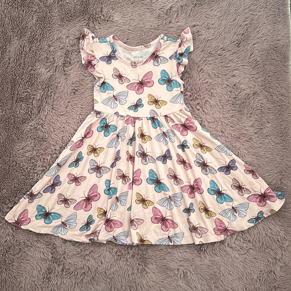 Posh Peanut Nora Ruffled Sleeve Twirl - 2T